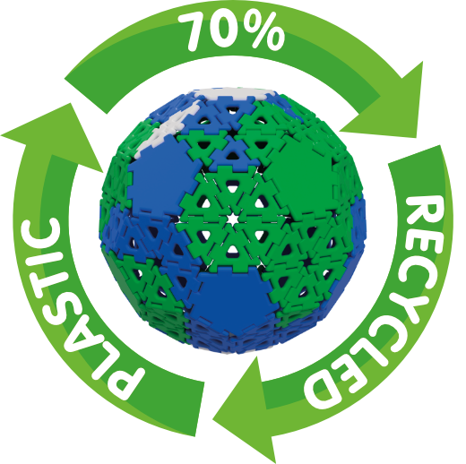 70 percent recycled plastics