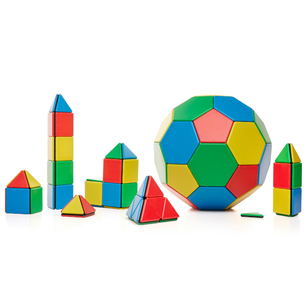 Solid Magnetic Polydron Essential Shapes Set